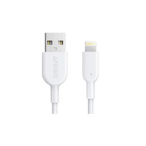 Anker Powerline II with lightning connector 3ft White  White