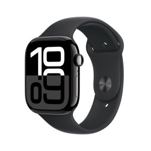 Apple Watch Series 10 GPS 42mm Jet Black Aluminium Case with Black Sport Band - S/M  Jet Black