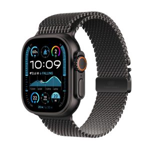 Apple Watch Ultra 2 GPS + Cellular 49mm Black Titanium Case with Black Titanium Milanese Loop -  Black Titanium