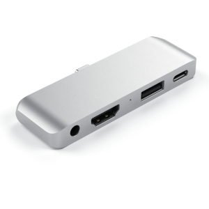 Satechi - Hub - TYPE-C Mobile Pro Hub - For iPad & Type C Smartphones / Tablets - Silver  Silver